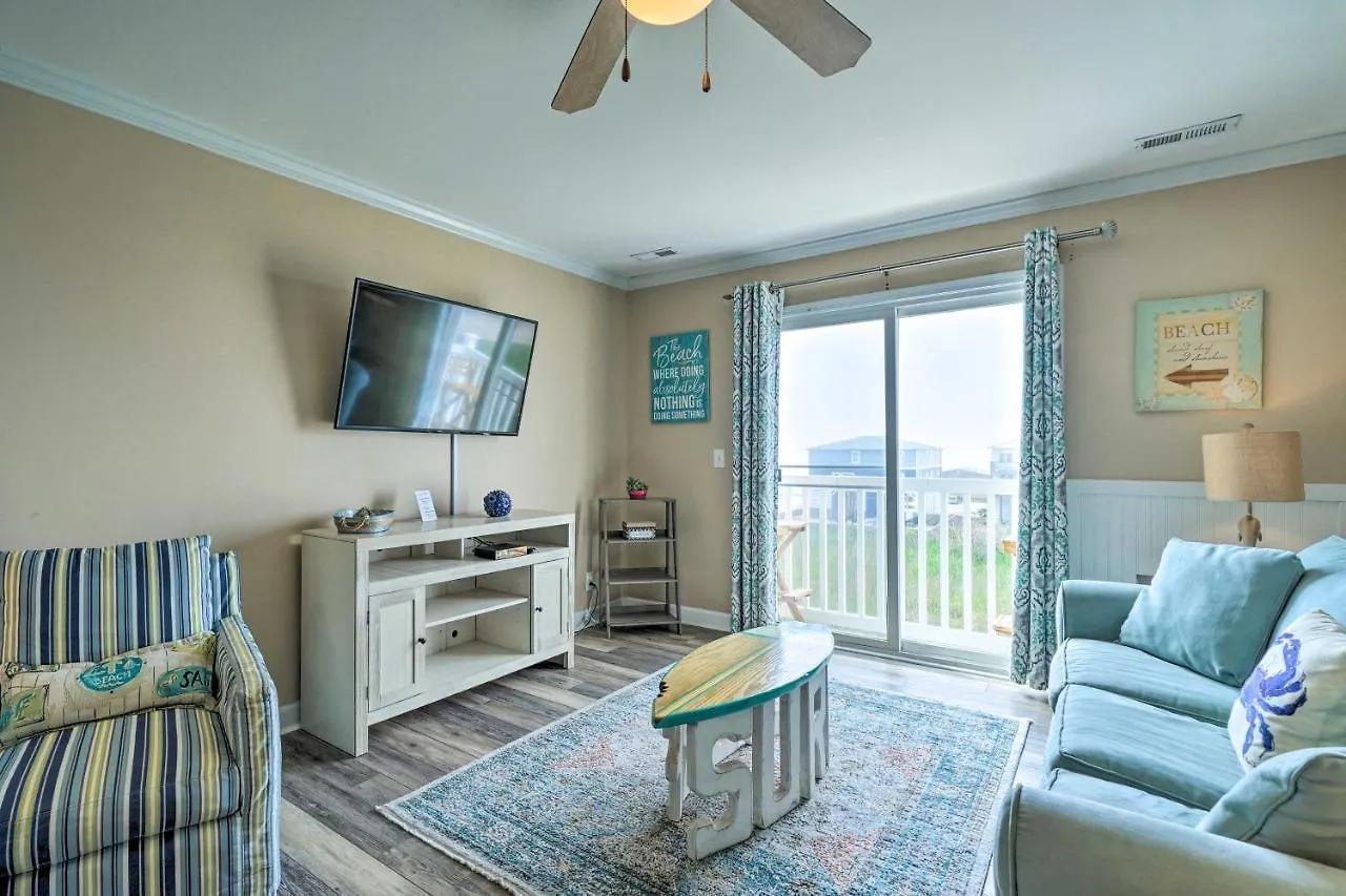 Ocean-view Condo, 1 Block To Beach! Oak Island