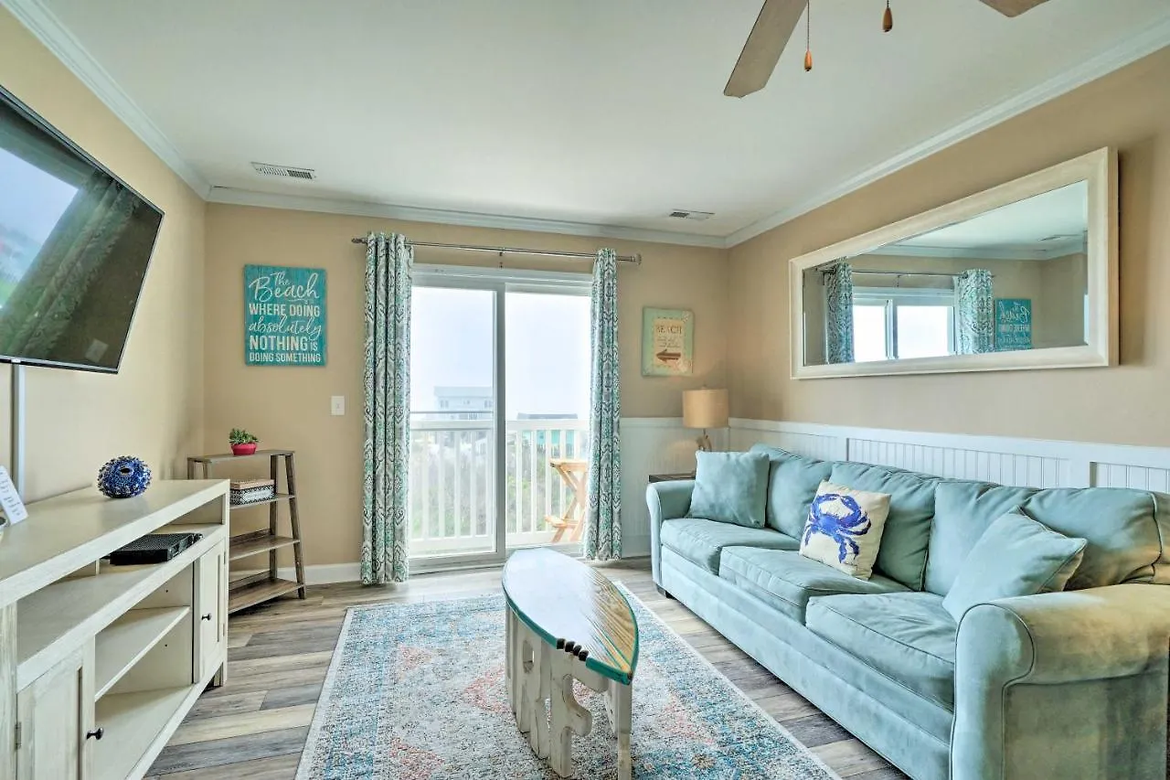 Ocean-view Condo, 1 Block To Beach! Oak Island