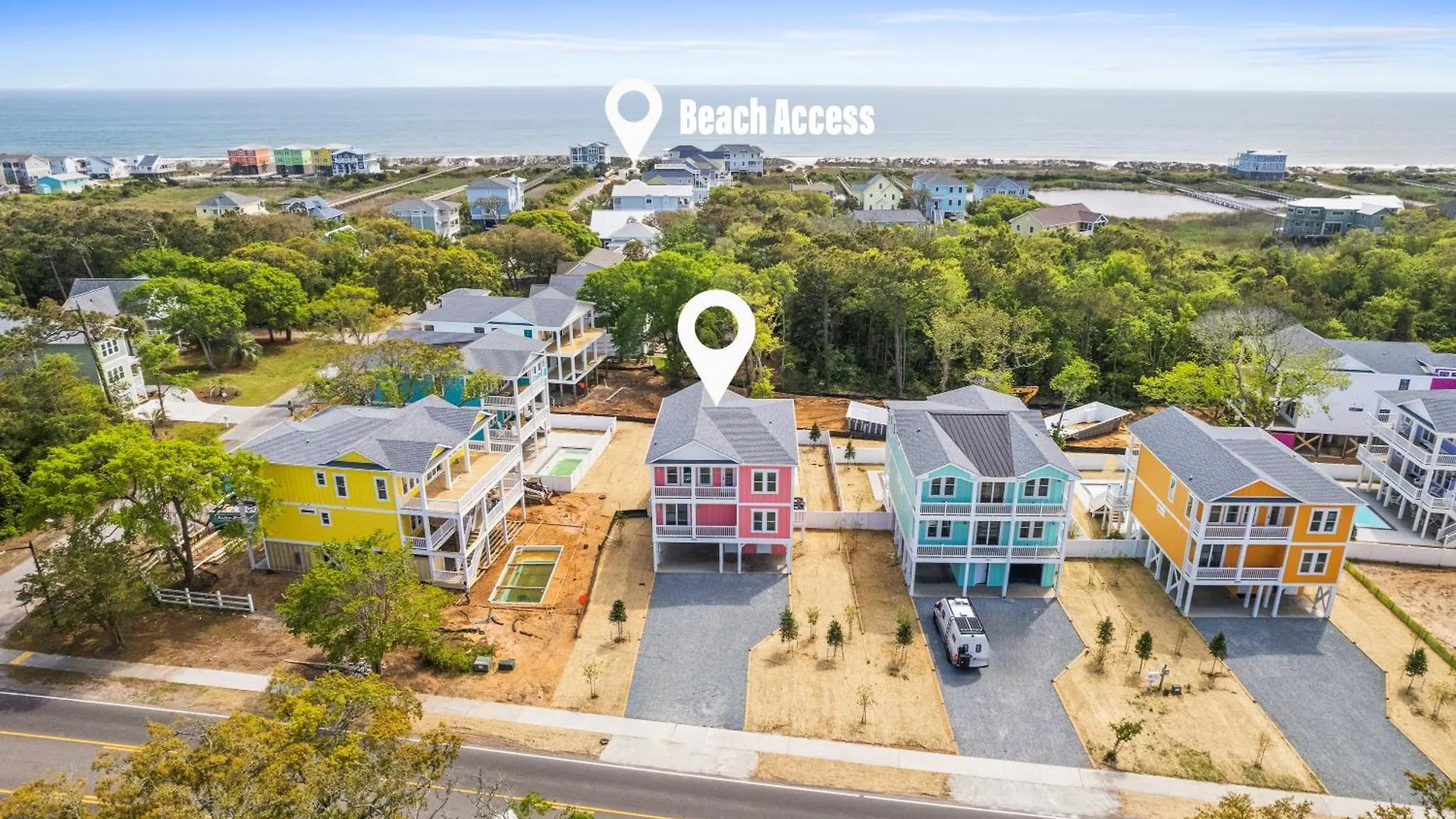 New Guava Pineapple, 5 Beds 5 Baths, Oak Island, Private Heated Pool, Custom Home, Professionally Decorated *